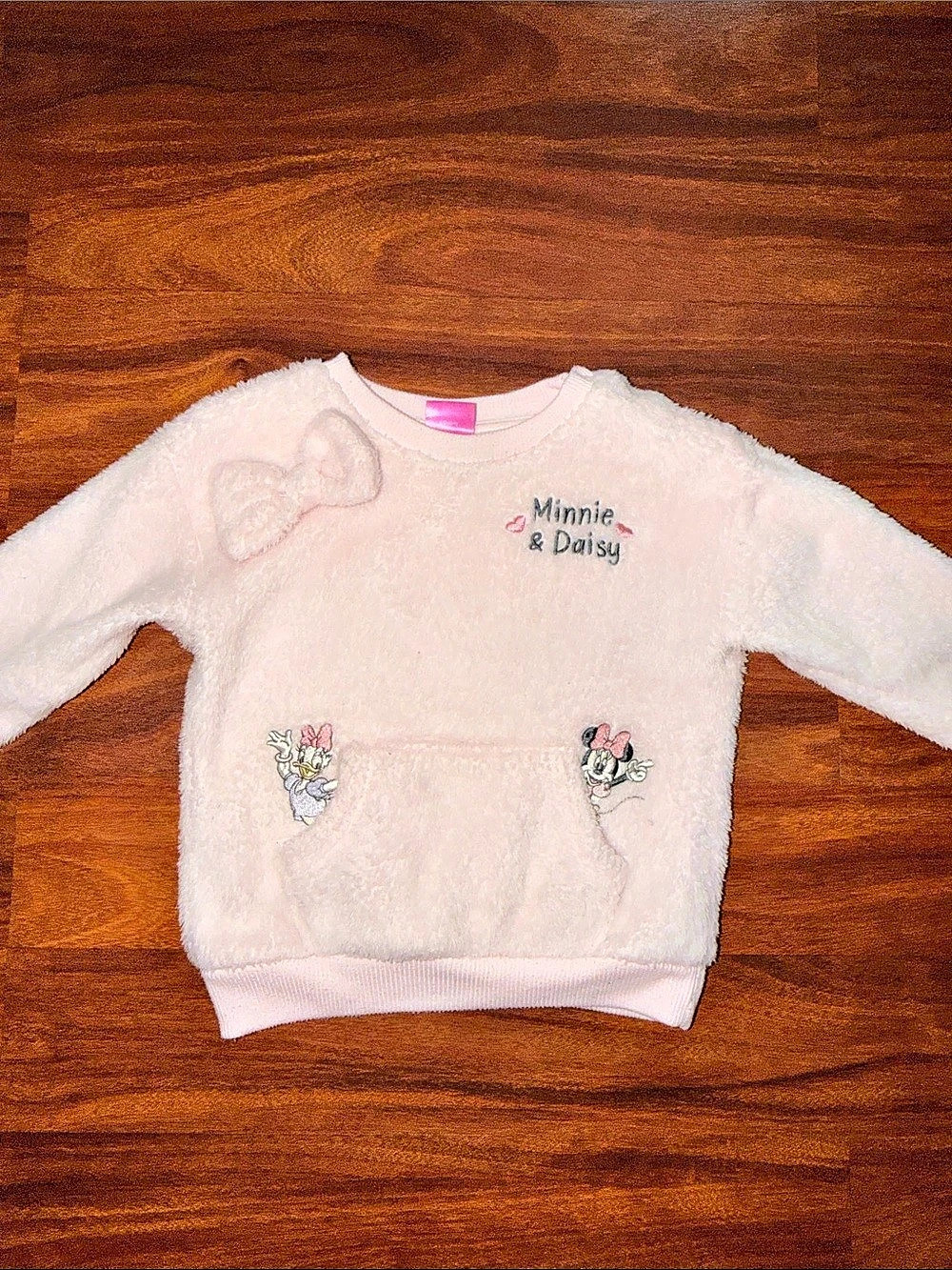Disney Minnie & Daisy Fuzzy Sweatshirt Pink